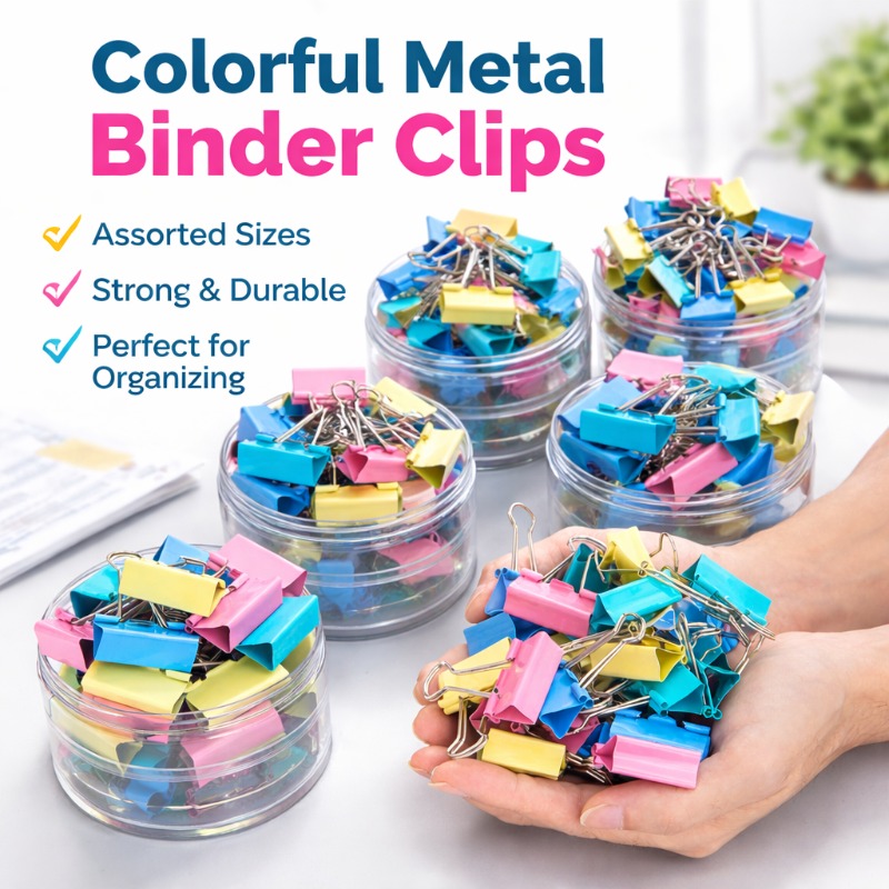 40PCS/Set Long Colorful Metal  - đánh giá và giá Supply Of Office Stationery